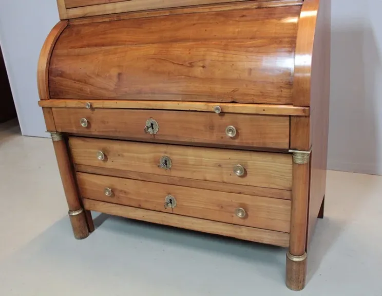 Commode-Bureau Empire en Merisier XIXeme