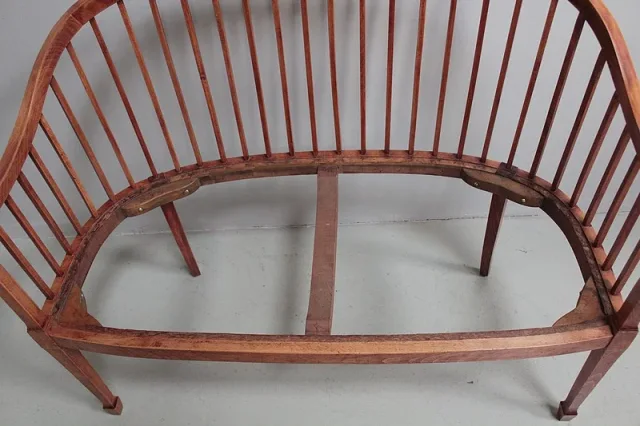 Banquette Art-Déco en Hêtre XXeme