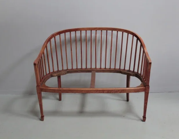 Banquette Art-Déco en Hêtre XXeme