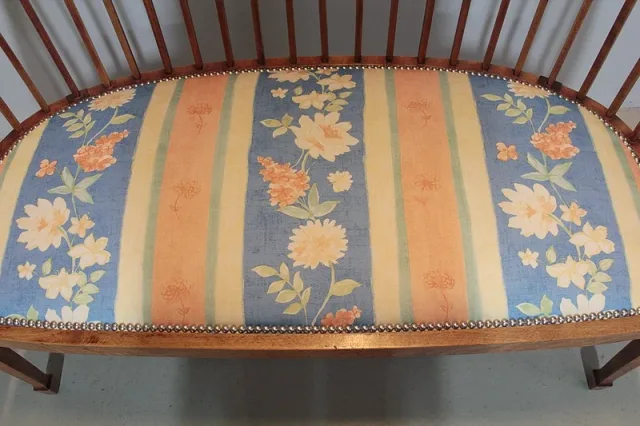 Banquette Art-Déco en Hêtre XXeme