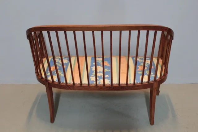 Banquette Art-Déco en Hêtre XXeme