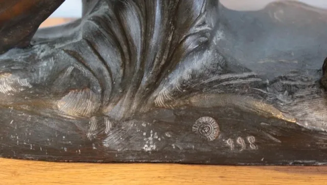 EARTHENWARE LION SIGNED JOLIVEAUX