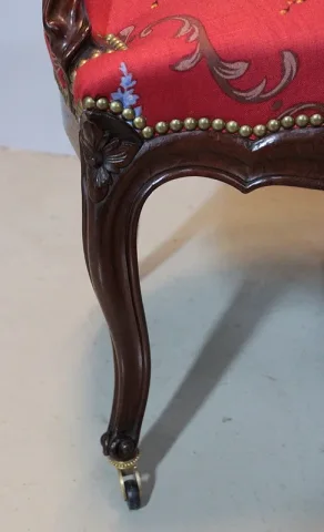 Paire de Fauteuils NAPOLEON III en Acajou XIXeme