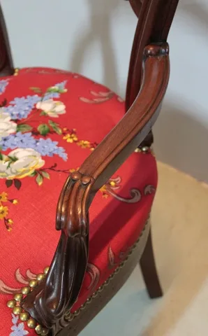 Paire de Fauteuils NAPOLEON III en Acajou XIXeme