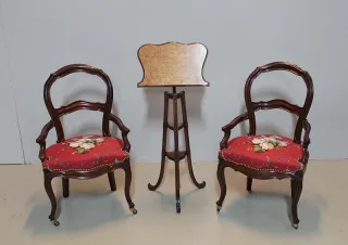Paire de Fauteuils NAPOLEON III en Acajou XIXeme