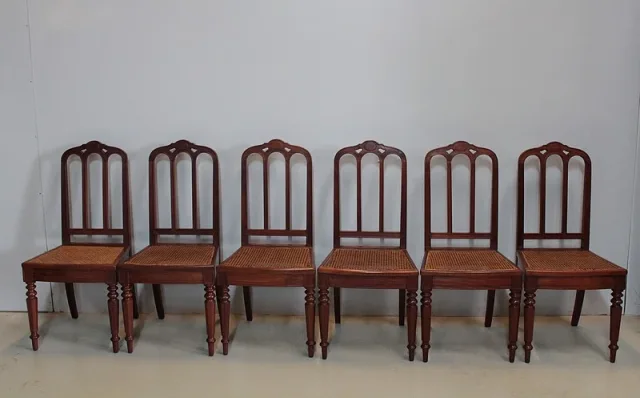 Chaises L. Philippe en Acajou XIXeme