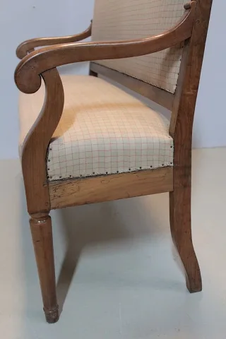 Banquette Directoire en Merisier XIXeme