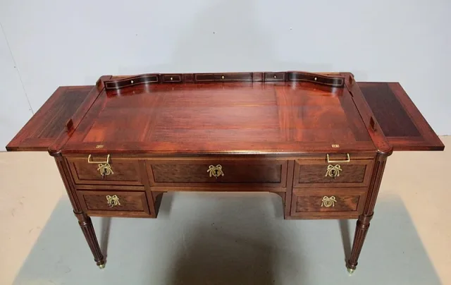 Bureau-Cylindre Bibliothèque Louis XVI en Acajou XVIIIe