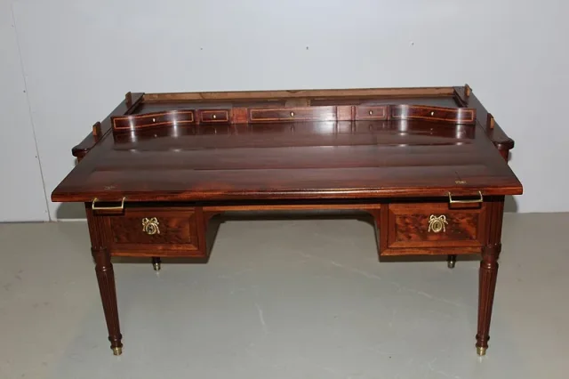 Bureau-Cylindre Bibliothèque Louis XVI en Acajou XVIIIe