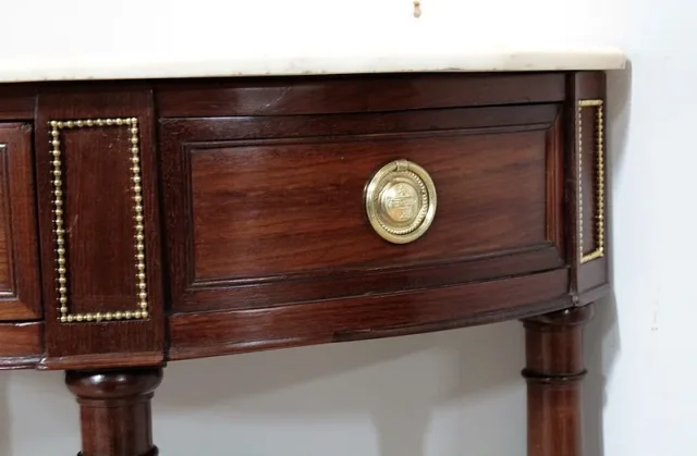 Console Louis XVI demi-lune en Acajou  XVIIIeme