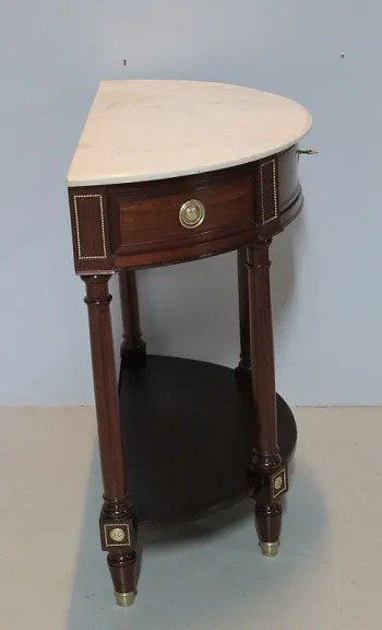 Console Louis XVI demi-lune en Acajou  XVIIIeme