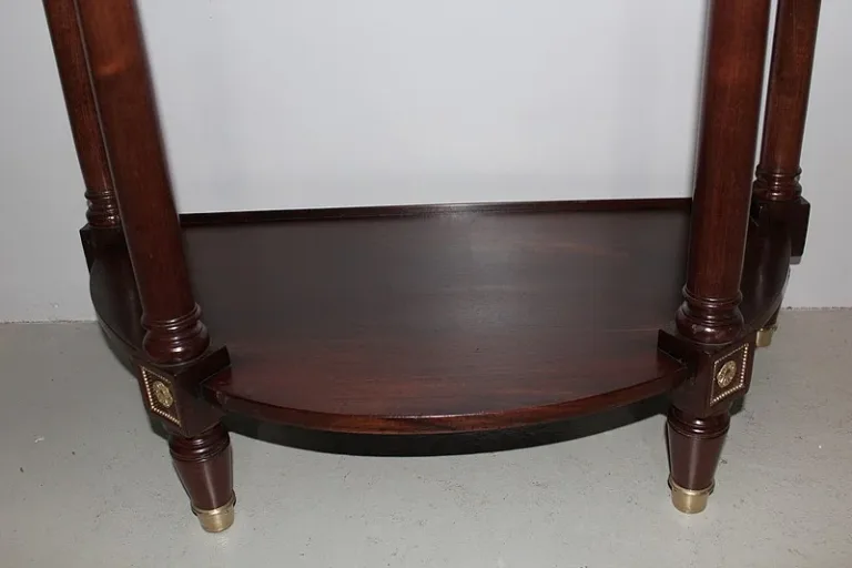 Console Louis XVI demi-lune en Acajou  XVIIIeme