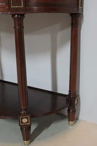 Console Louis XVI demi-lune en Acajou  XVIIIeme