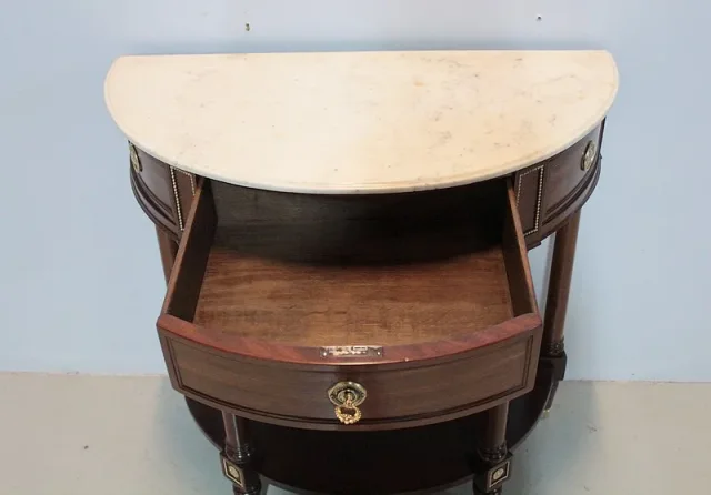 Console Louis XVI demi-lune en Acajou  XVIIIeme