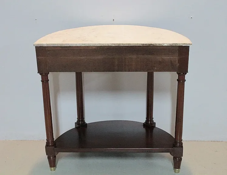 Console Louis XVI demi-lune en Acajou  XVIIIeme