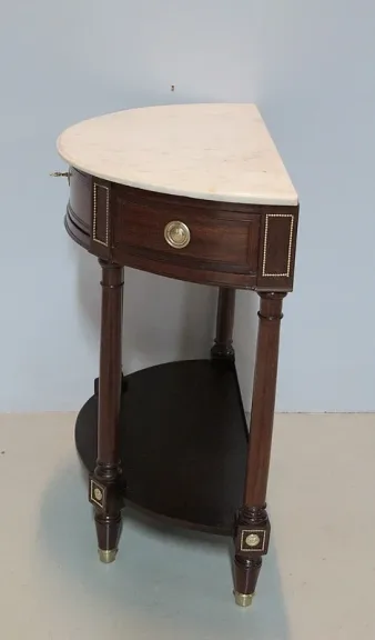 Console Louis XVI demi-lune en Acajou  XVIIIeme