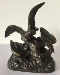 Sujet représentant un pélican et un aigle