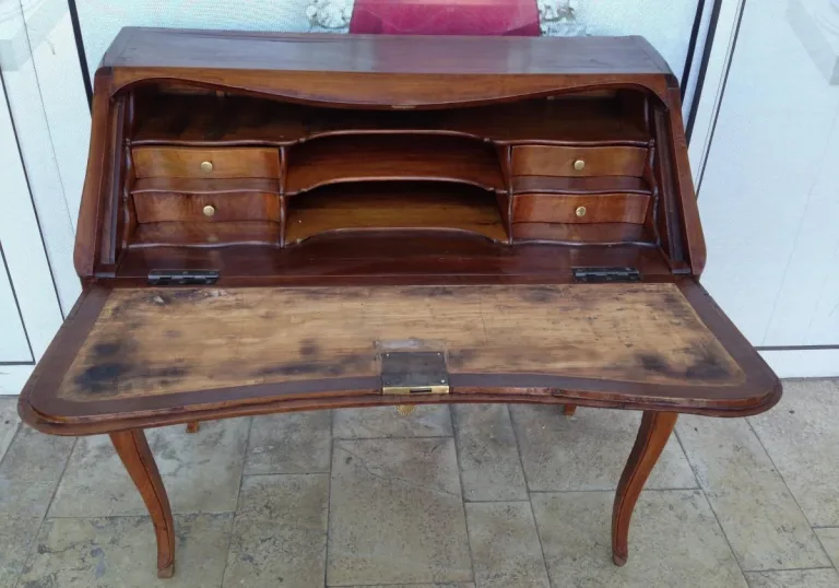 Bureau dos d âne marqueté