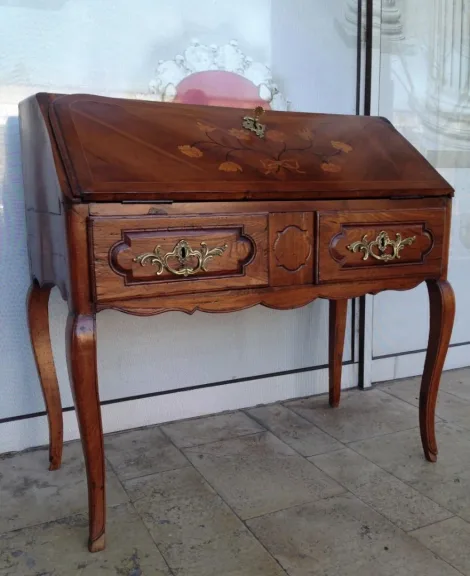 Bureau dos d âne marqueté