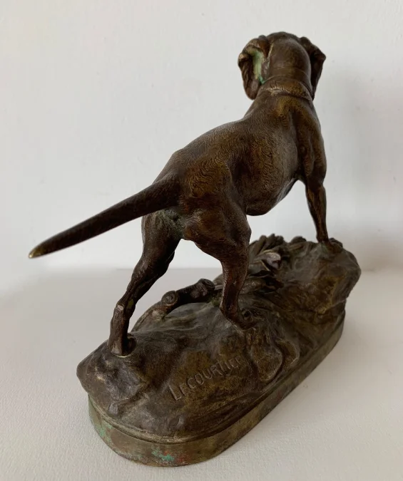 BRONZE DOG signed LECOURTIER