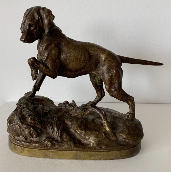 BRONZE DOG signed LECOURTIER
