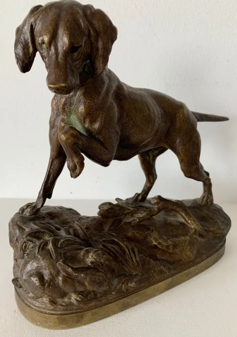 BRONZE DOG signed LECOURTIER