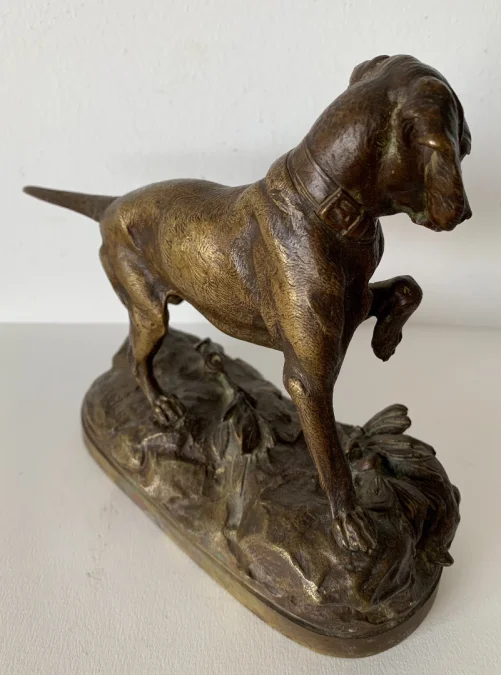 BRONZE DOG signed LECOURTIER