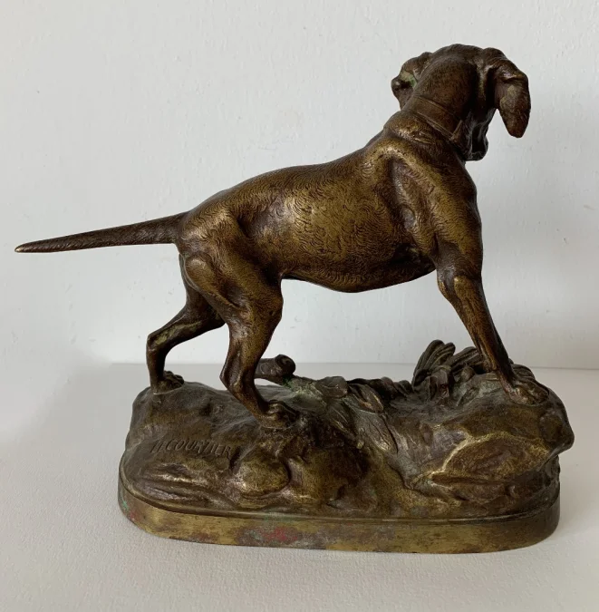 BRONZE DOG signed LECOURTIER