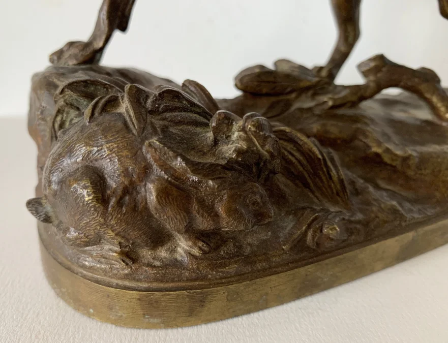 BRONZE DOG signed LECOURTIER