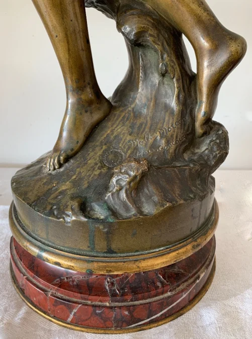 BRONZE SCULPTURE signed Math Moreau
