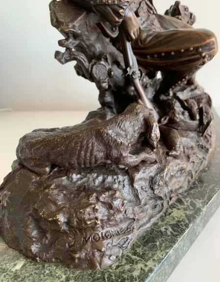 BRONS SCULPTUUR ondertekend MOIGNIEZ