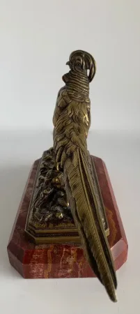 Le faisan doré , Sujet en bronze animalier,
