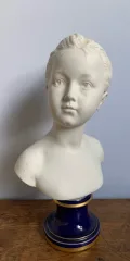 PORCELAIN BUST signed HOUDON