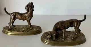 PAAR BRONZEN HONDEN
