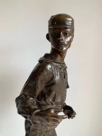 Le dandy , sculpture en bronze
