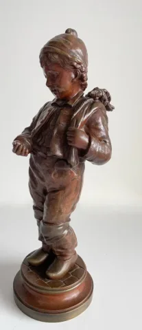 Le Petit Ramoneur , Sculpture En Bronze