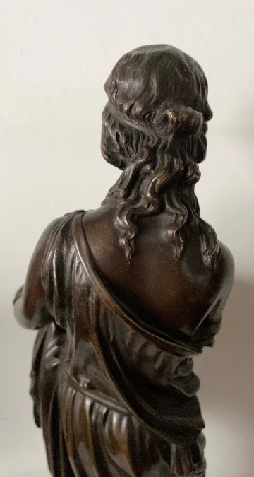 Femme Drapée à  L Antique , Sculpture En Bronze