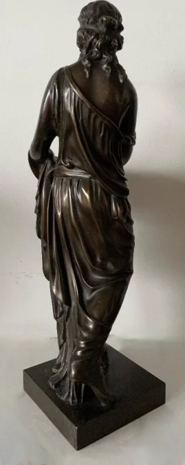 Femme Drapée à  L Antique , Sculpture En Bronze
