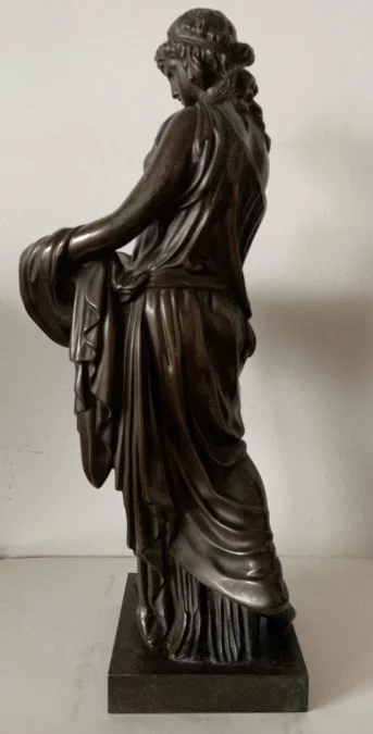 Femme Drapée à  L Antique , Sculpture En Bronze