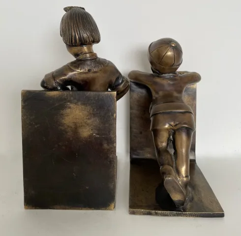 BRONZE BOOKENDS