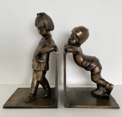 BRONZE BOOKENDS