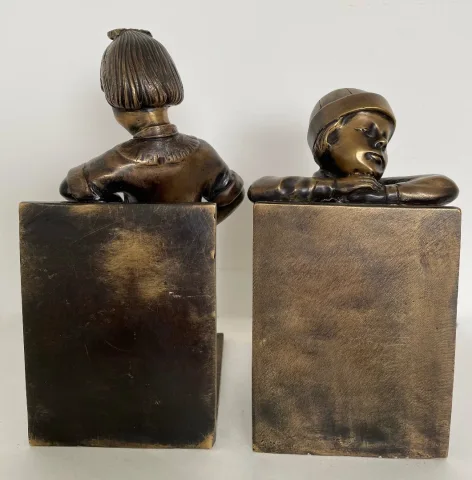 BRONZE BOOKENDS