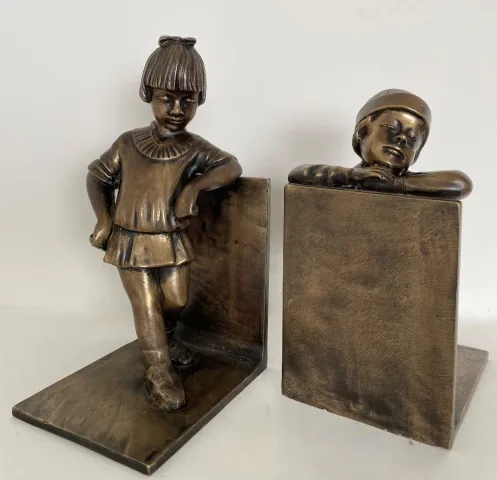 BRONZE BOOKENDS