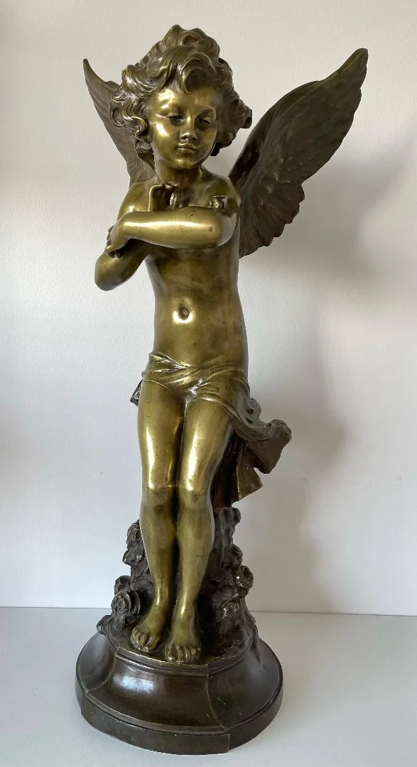 Sculpture En Bronze L Ange Et L Abeille