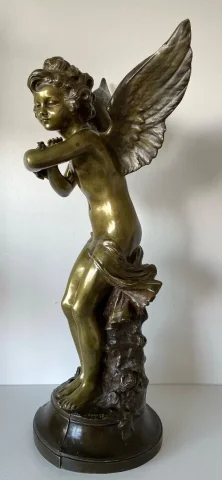 Sculpture En Bronze L Ange Et L Abeille