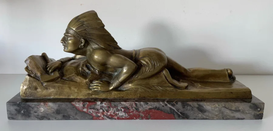 BRONZE INDIAN signed GUIDO