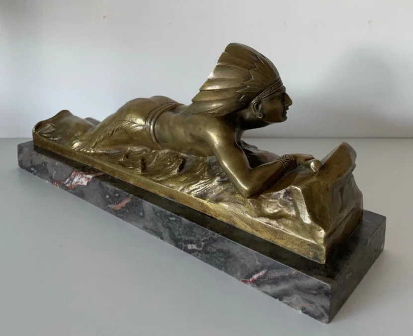 BRONZE INDIAN signed GUIDO
