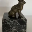 Petit Sujet En Bronze Représentant Un Lapin