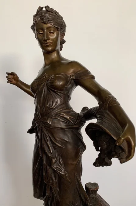 Mutualité , Sculpture En Bronze Signée E Drouot