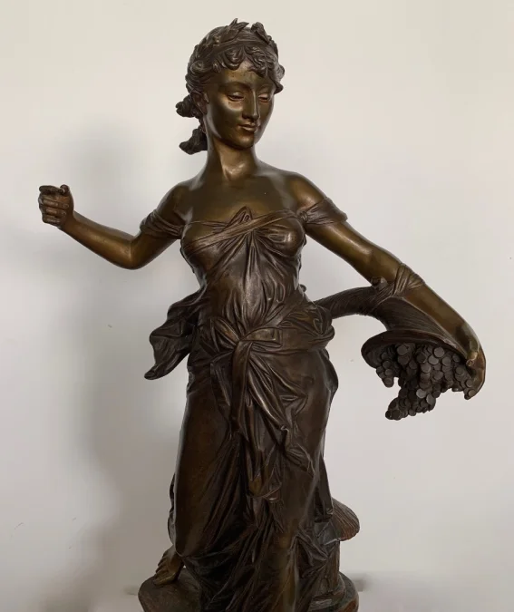 Mutualité , Sculpture En Bronze Signée E Drouot